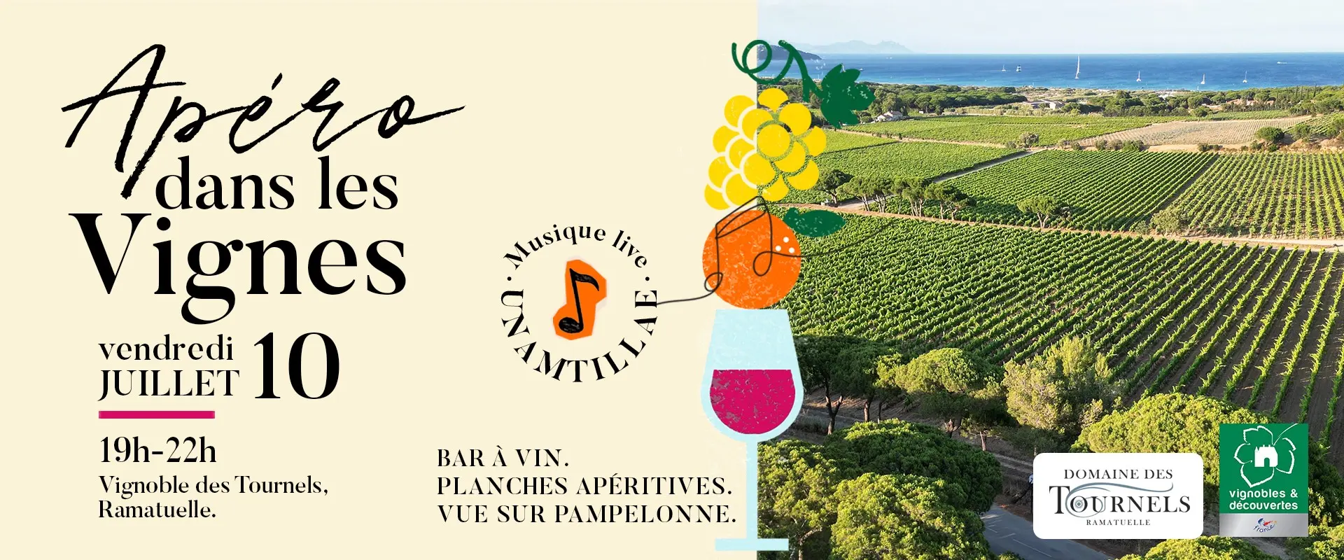 Apéro dans les vignes