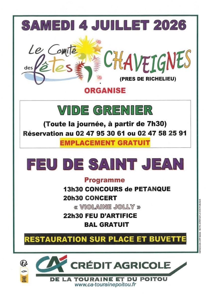 Feu de Saint Jean et vide-grenier