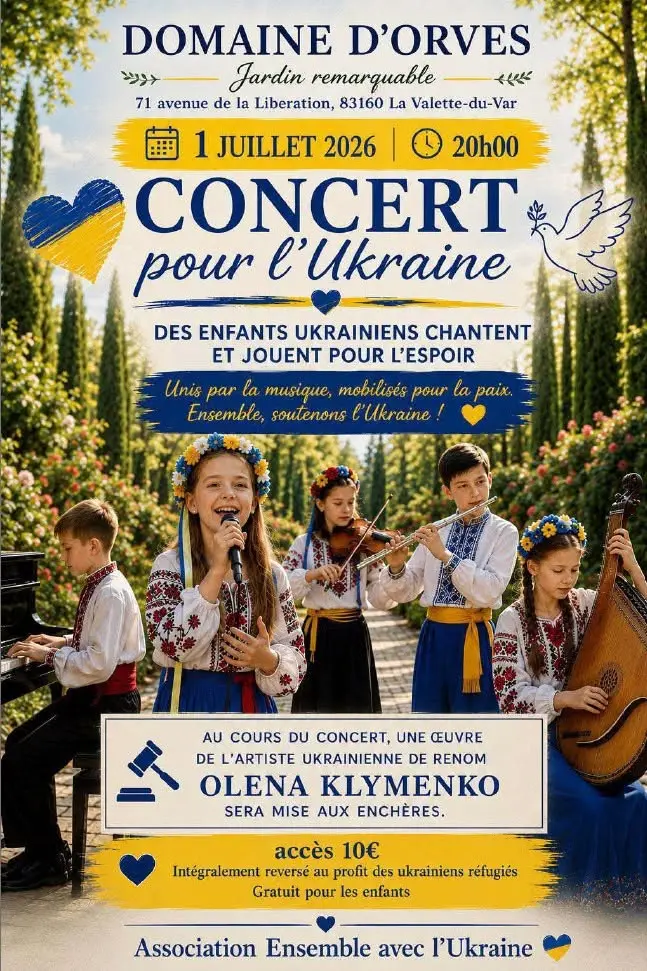 Concert pour l'Ukraine au Domaine d'Orvès