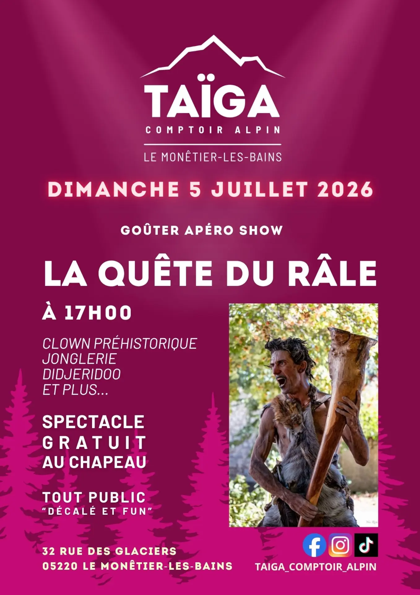 Spectacle de clown au Taïga