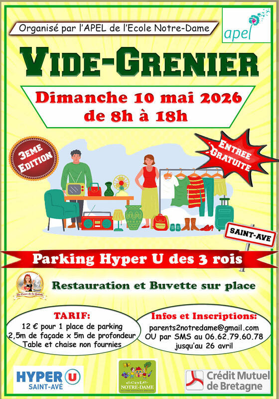 Vide grenier de l'apel ecole notre dame