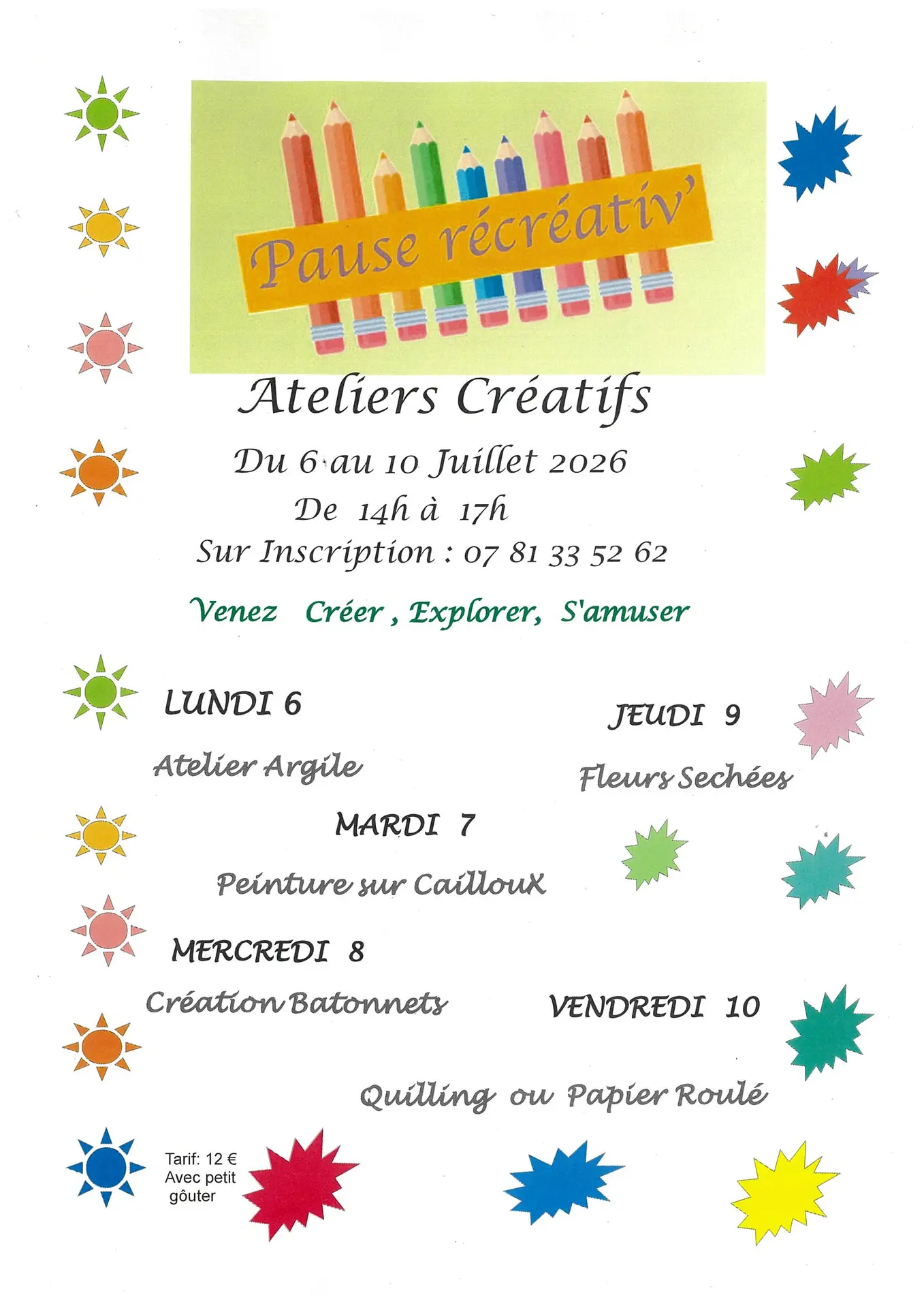 Atelier crétif "Peinture sur cailloux"