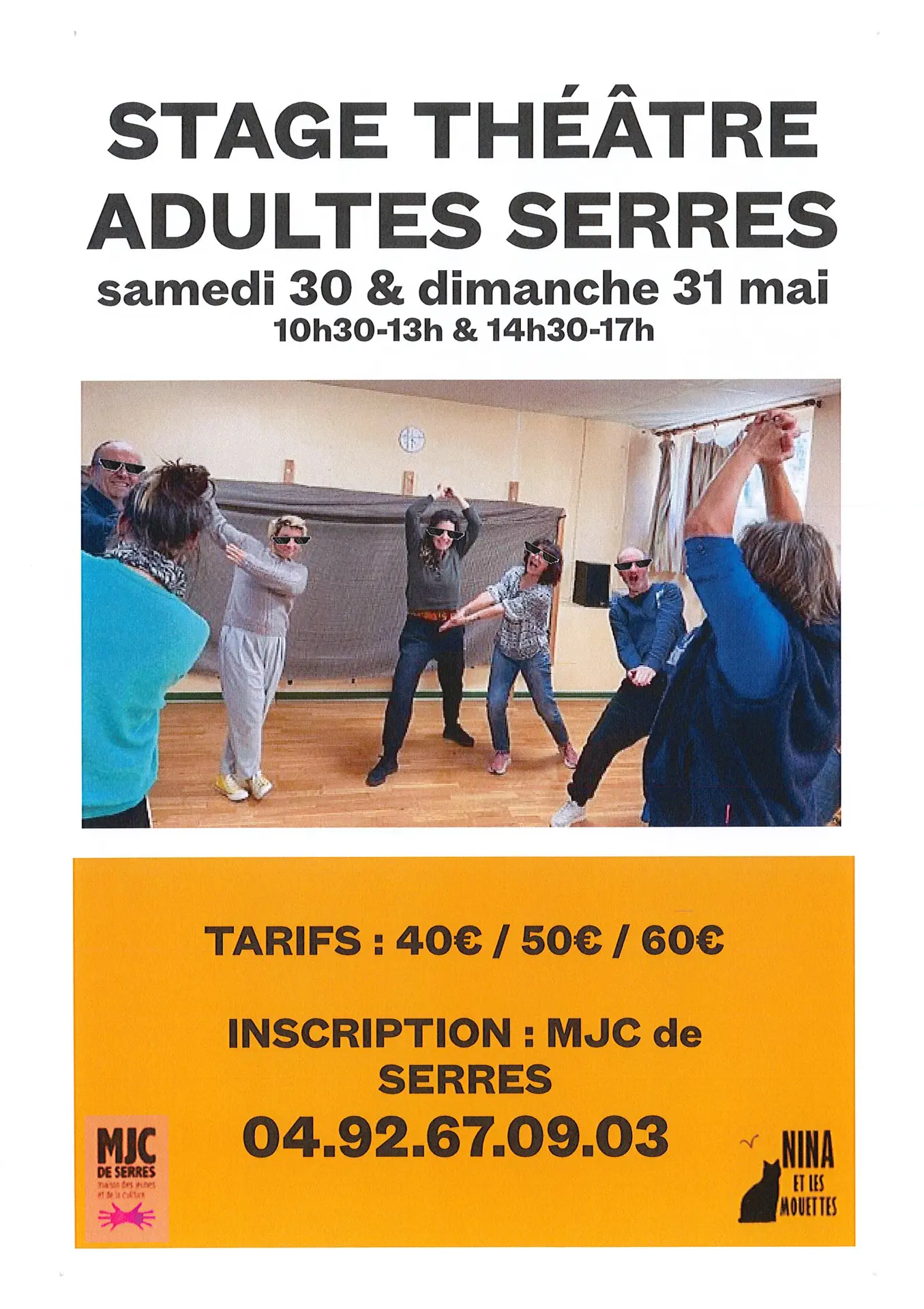 Stage de théâtre adultes