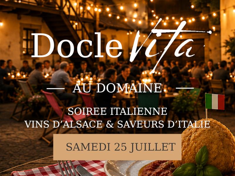 Soirée Dolce Vita : repas-concert en 5 accords mets-vins
