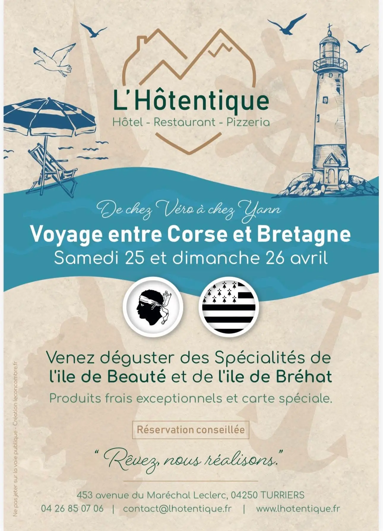 Soirée en Corse et Bretagne