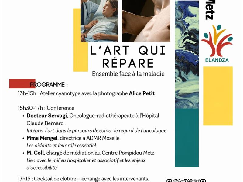 Conférence et atelier - L'art qui répare : Ensemble face à la maladie