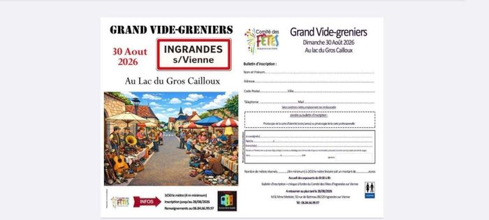 Grand vide-greniers du CDF d'Ingrandes-Sur-Vienne !