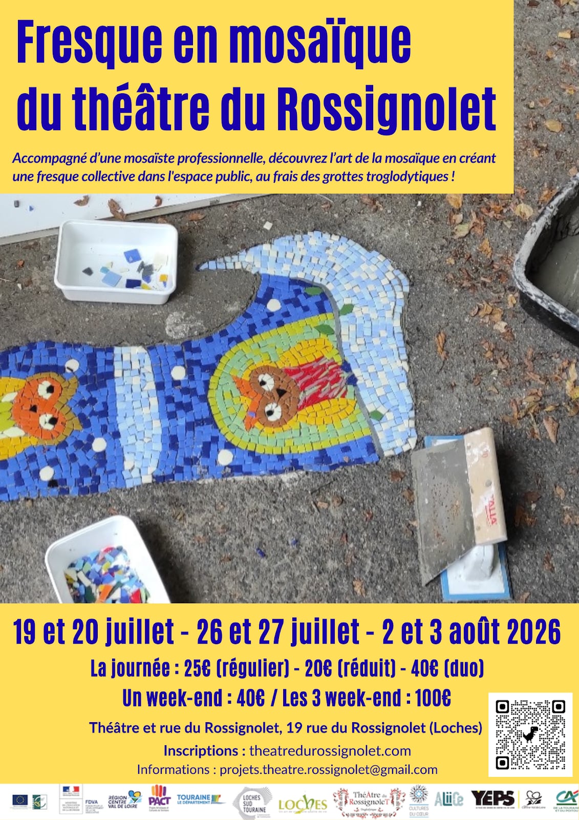 Fresque en mosaïque - chantier artistique !