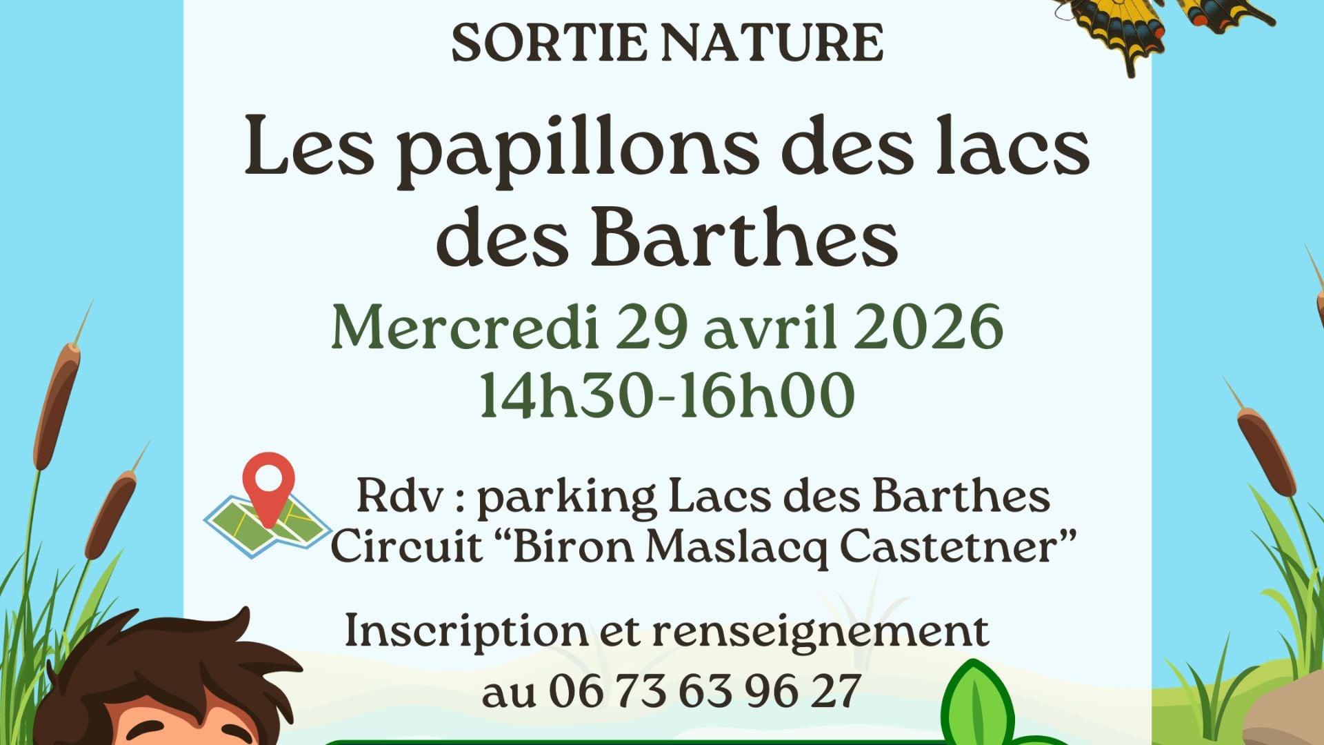 Sortie nature : Les papillons des lacs des Barthes
