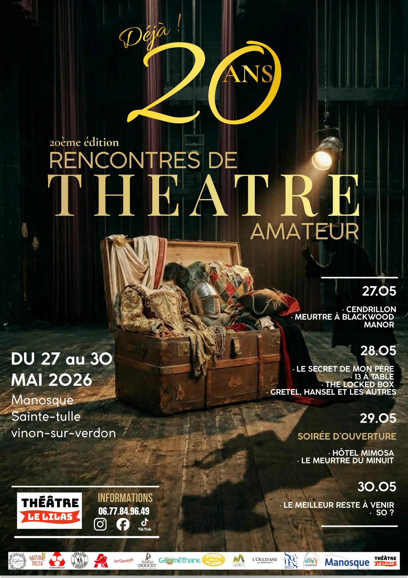 20èmes rencontres de théâtre amateur organisées par le Théâtre Le Lilas