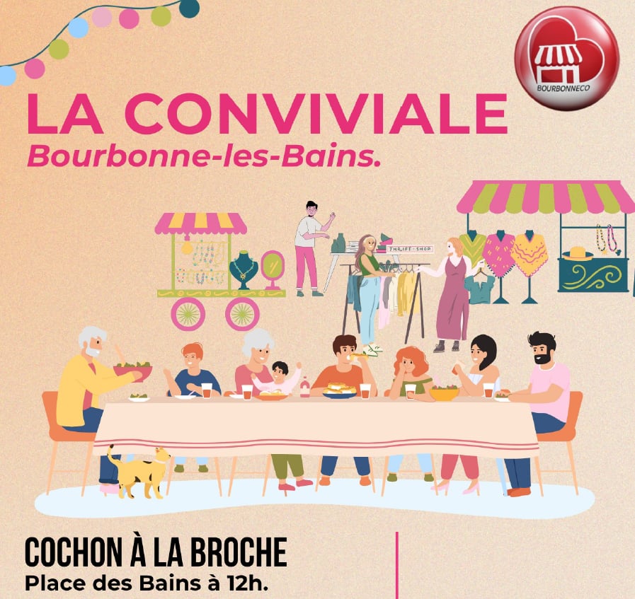 La conviviale "Cochon à la Broche"par Bourbonneco