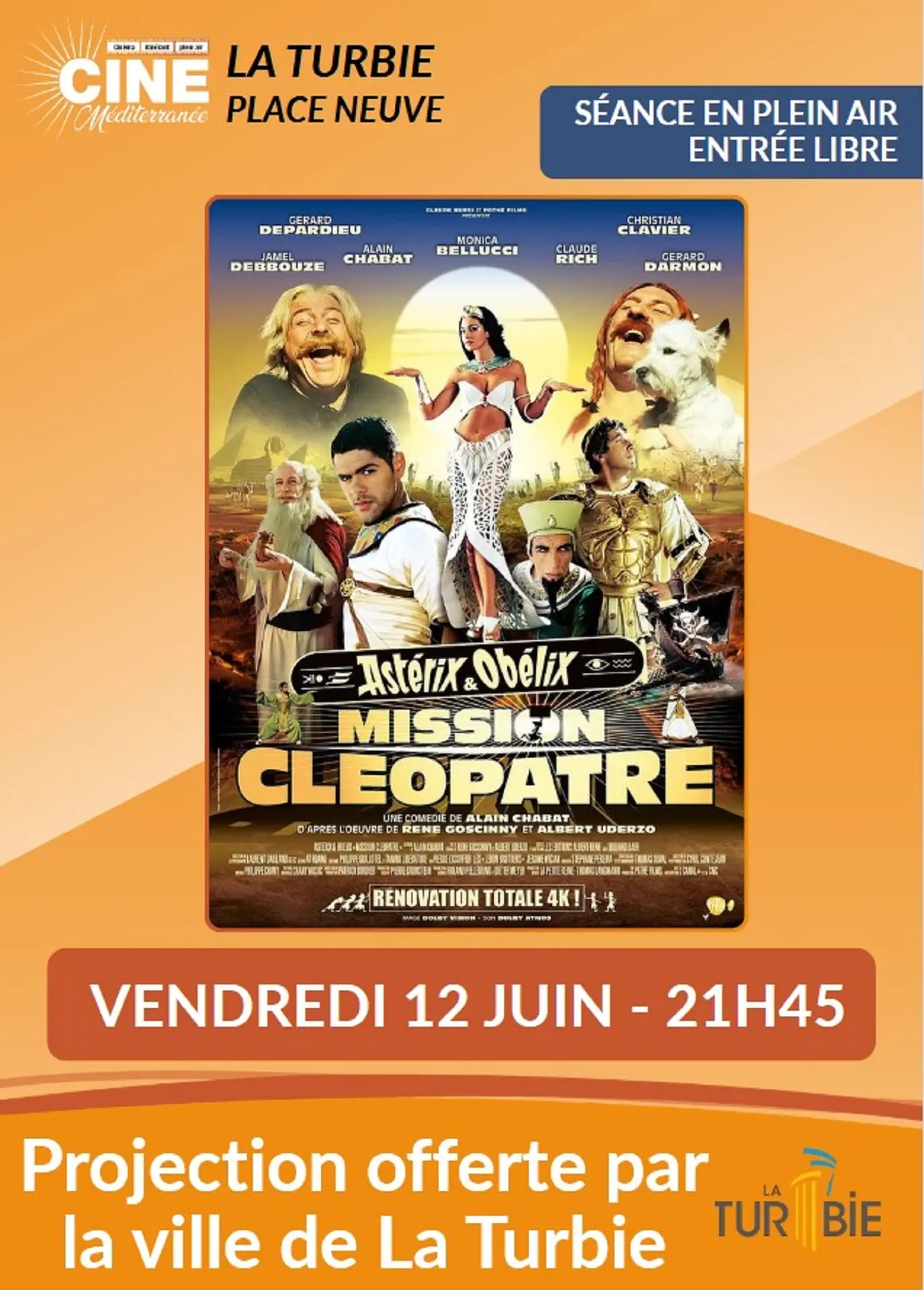 Cinéma sous les étoiles : "Astérix & Obélix : mission Cléopâtre"