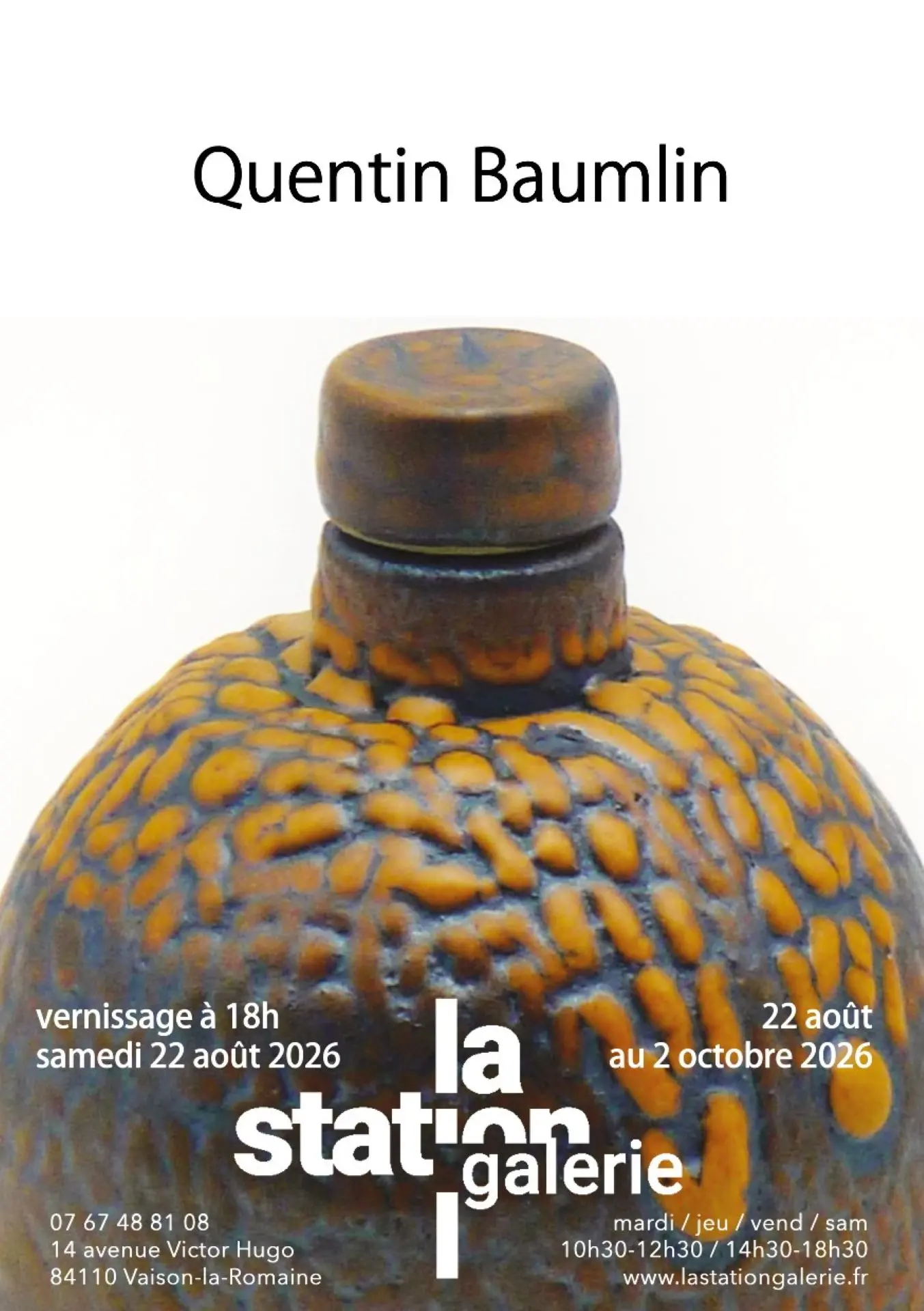 Exposition "Lucie Sangoy et Quentin Baumlin " - Station Galerie