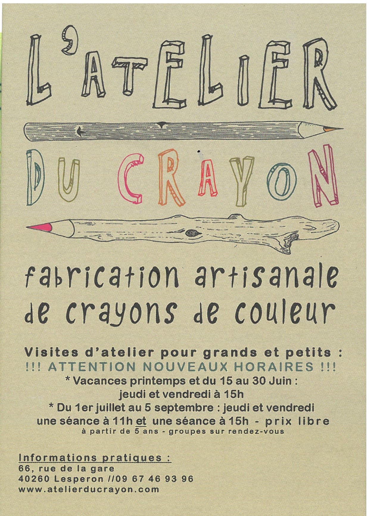 Visite atelier du crayon