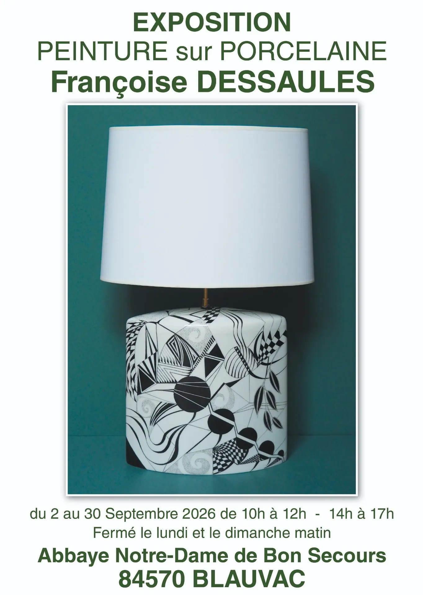 Exposition de peinture sur porcelaine