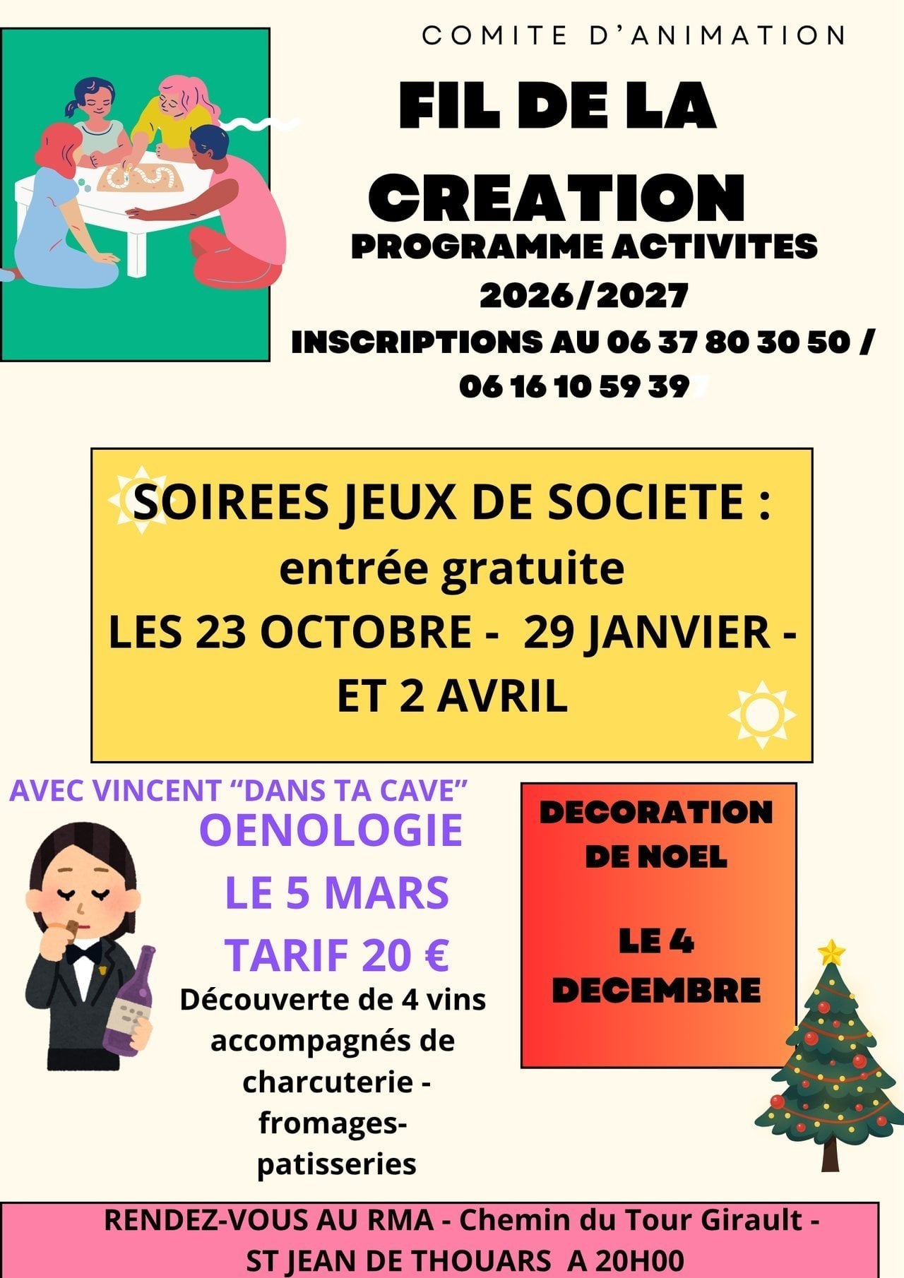 ATELIERS DU FIL DE LA CREATION - Soirée Jeux de Société