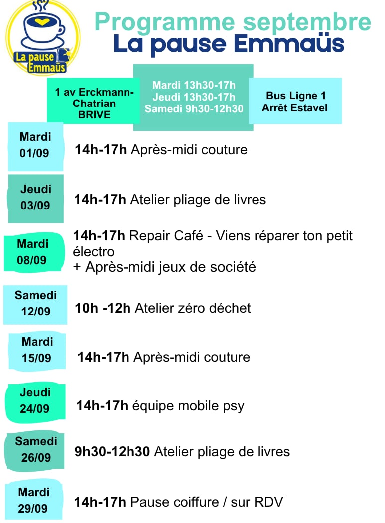 La Pause EMMAÜS : Atelier pliage de livres