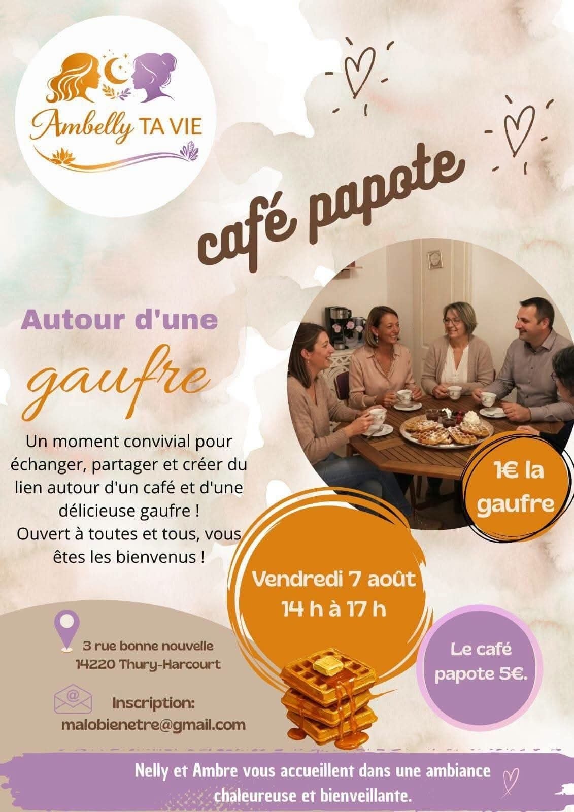 Café papote autour d'une gaufre