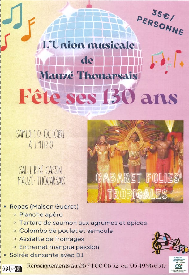 L'union musicale de Mauzé Thouarsais Fête ses 130 ans