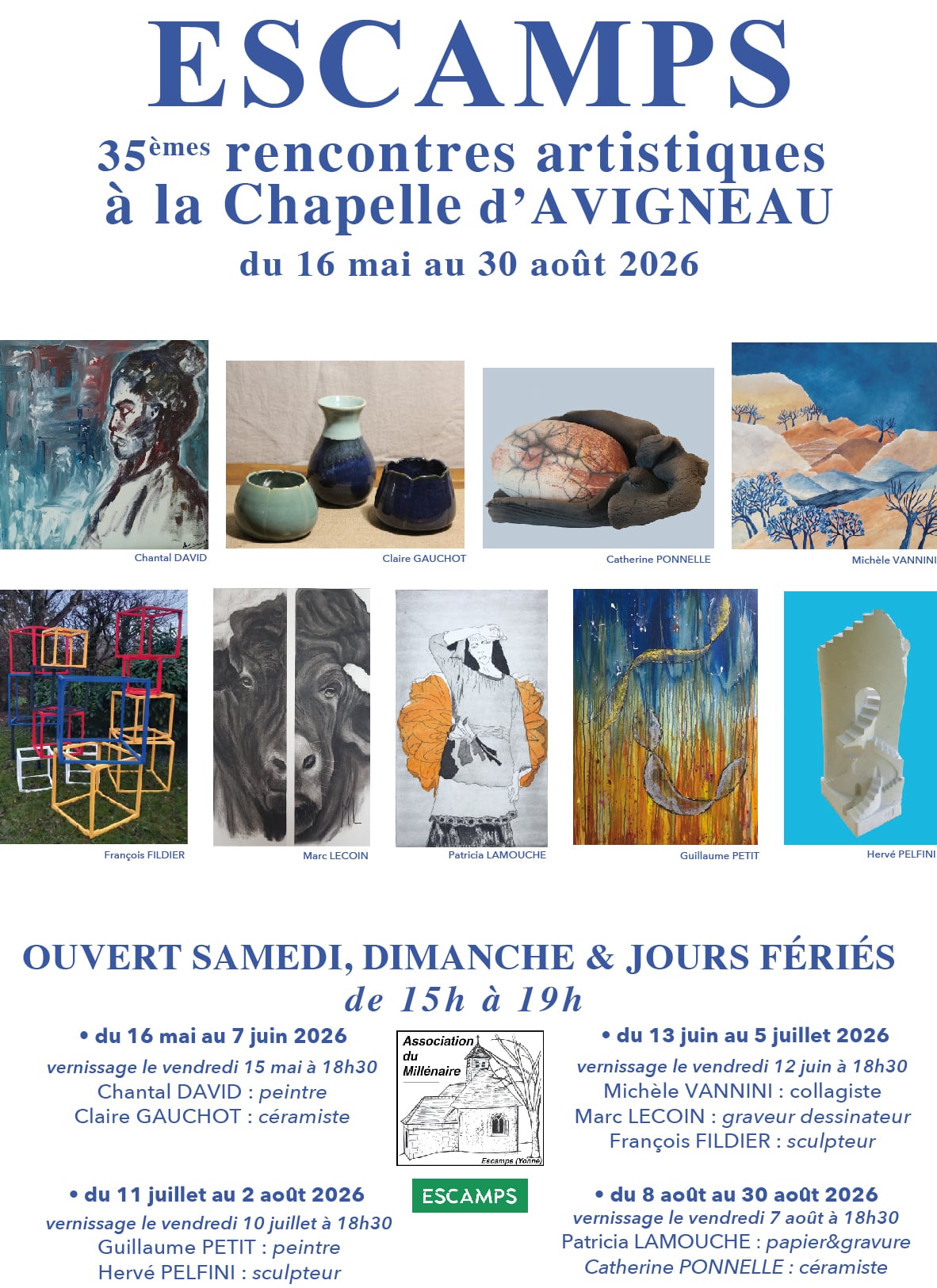 Expositions Chapelle d'Avigneau - Escamps