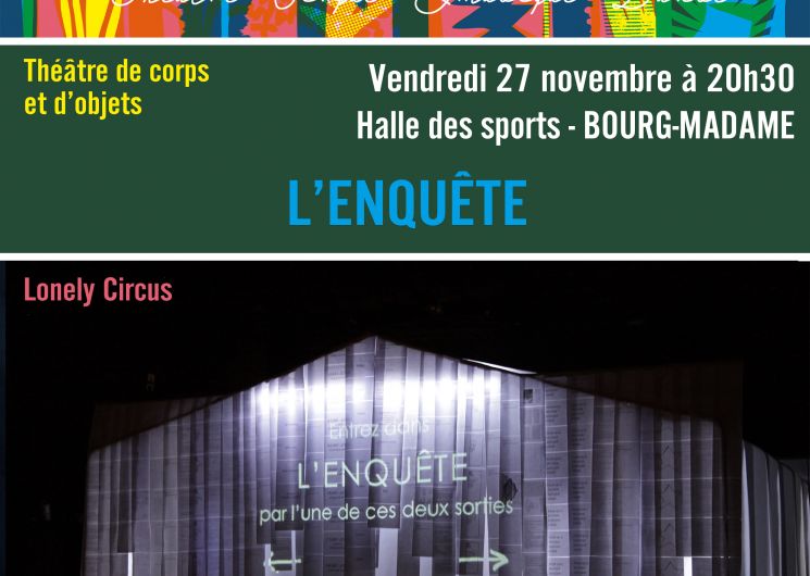 SAISON CERDANE – L’ENQUÊTE – COMPAGNIE LONELY CIRCUS: THÉÂTRE D’OBJETS ET DE CORPS