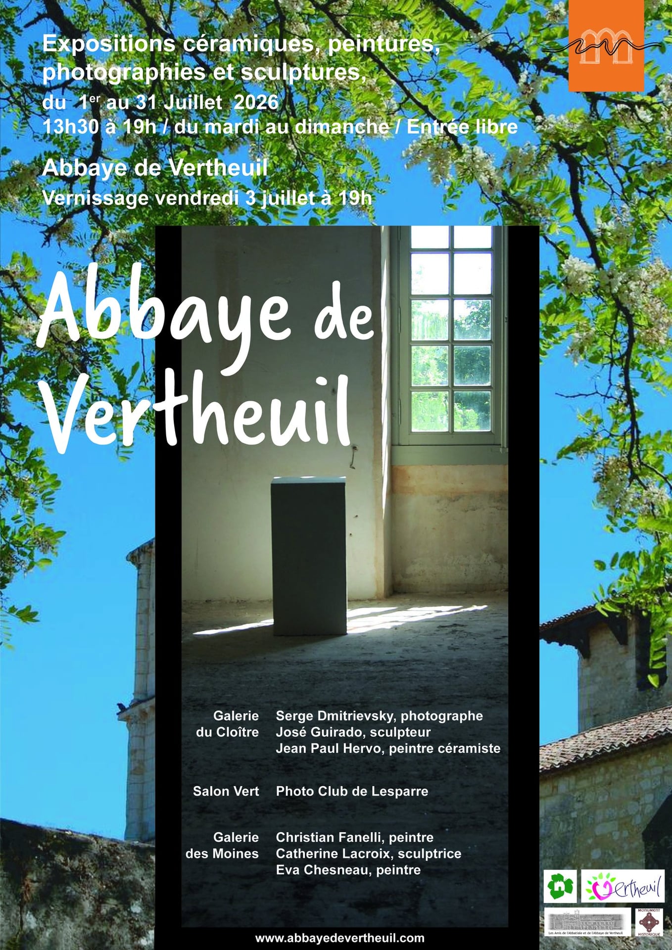 Exposition d'artistes à l'Abbaye de Vertheuil