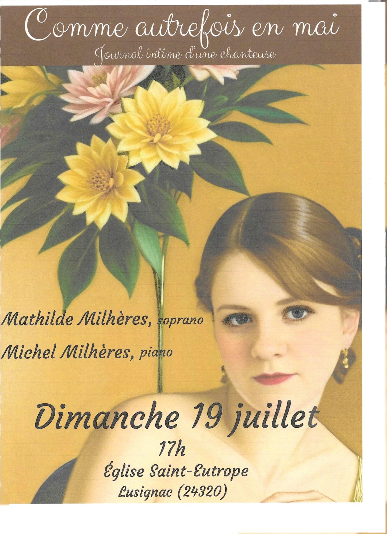 Concert "Comme autrefois en moi" piano & voix soprano