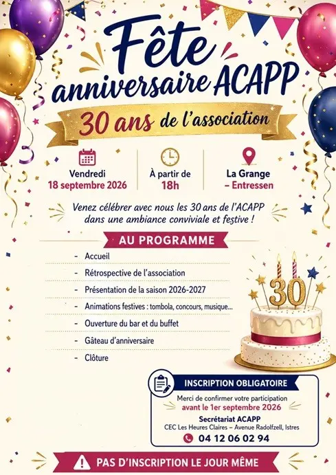 Fête anniversaire ACAPP