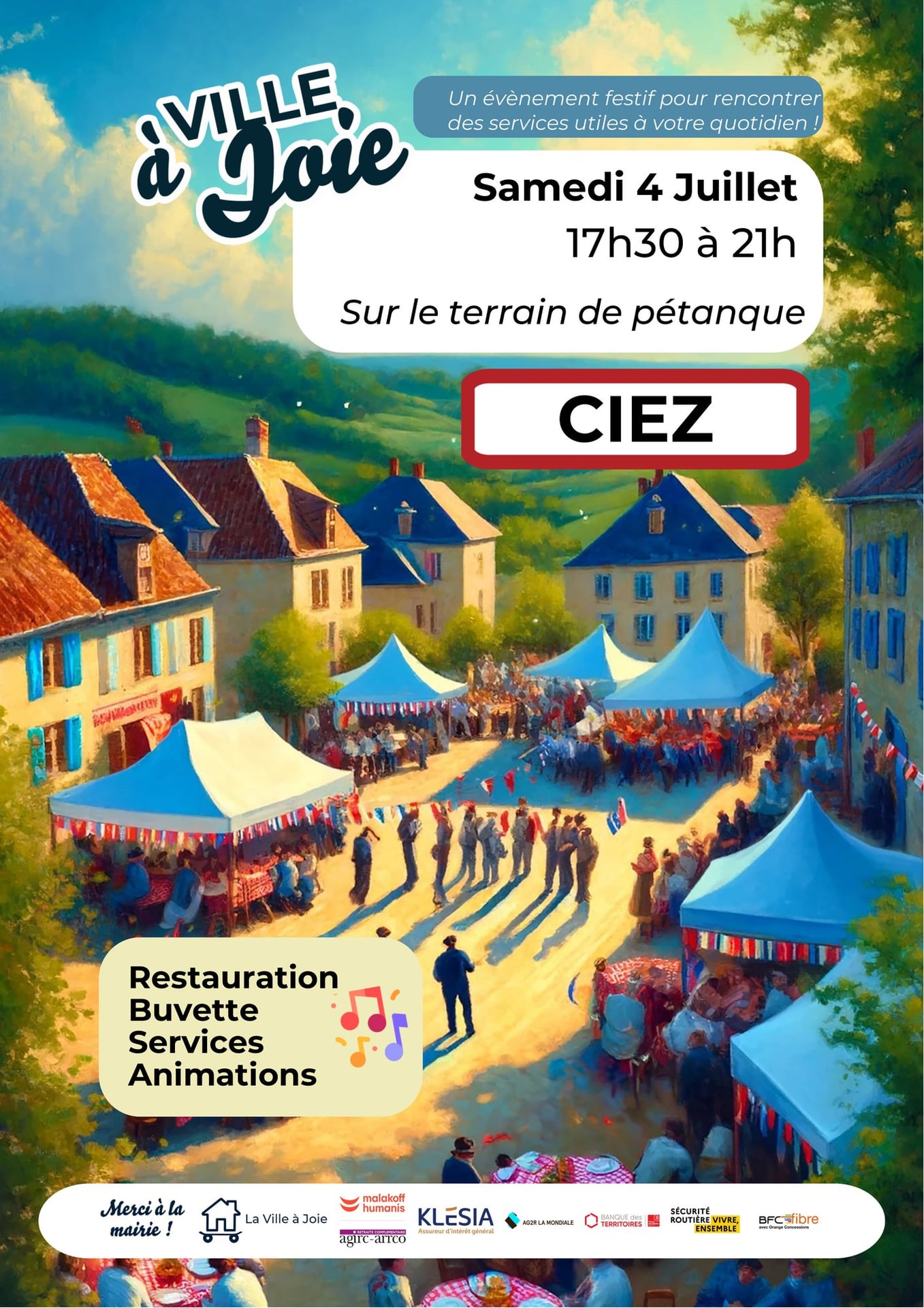 Ville à Joie à Ciez !