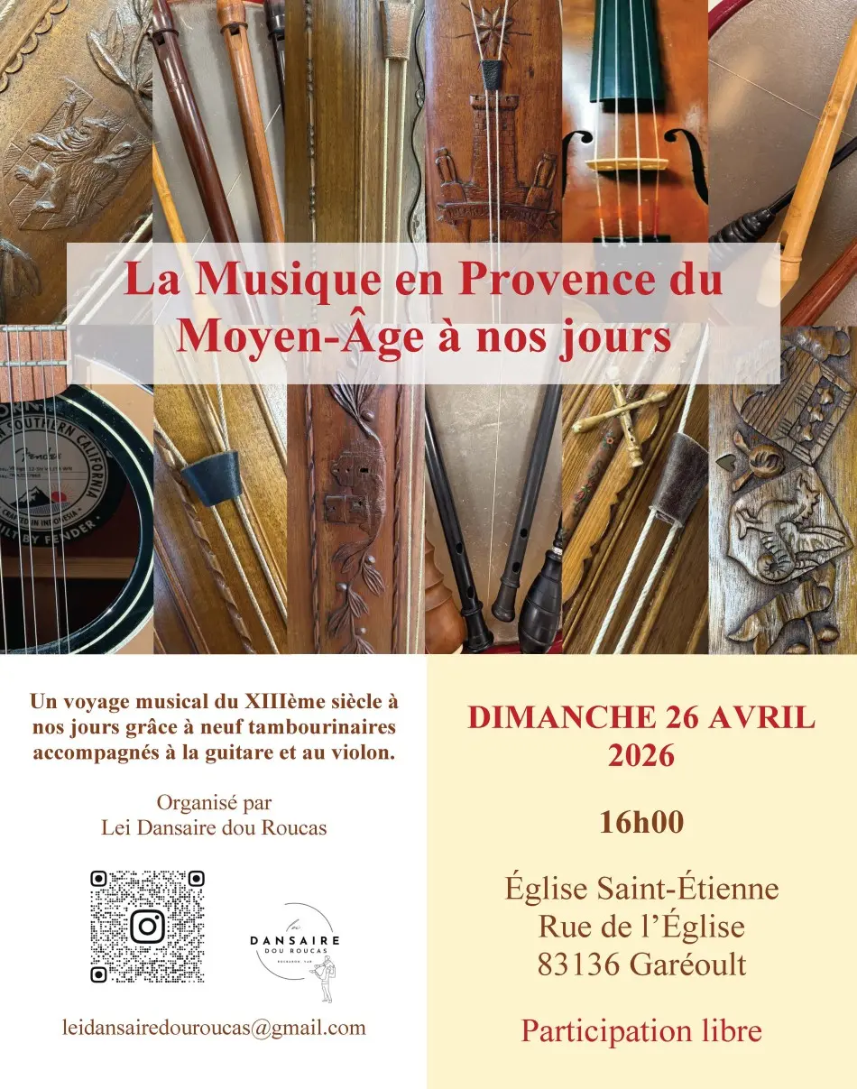 Concert : La musique en Provence du Moyen-âge à nos jours