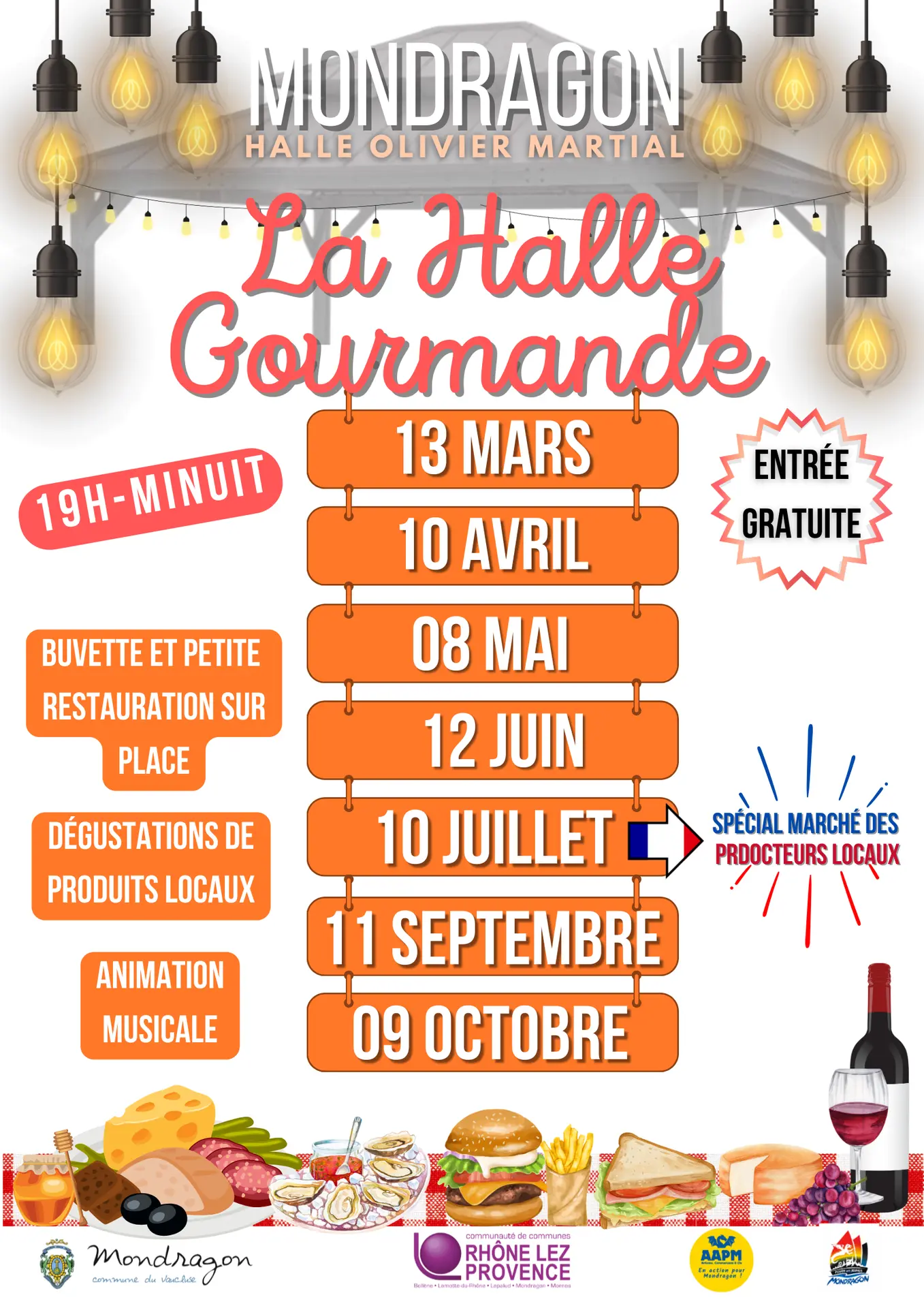 Marché nocturne La Halle Gourmande