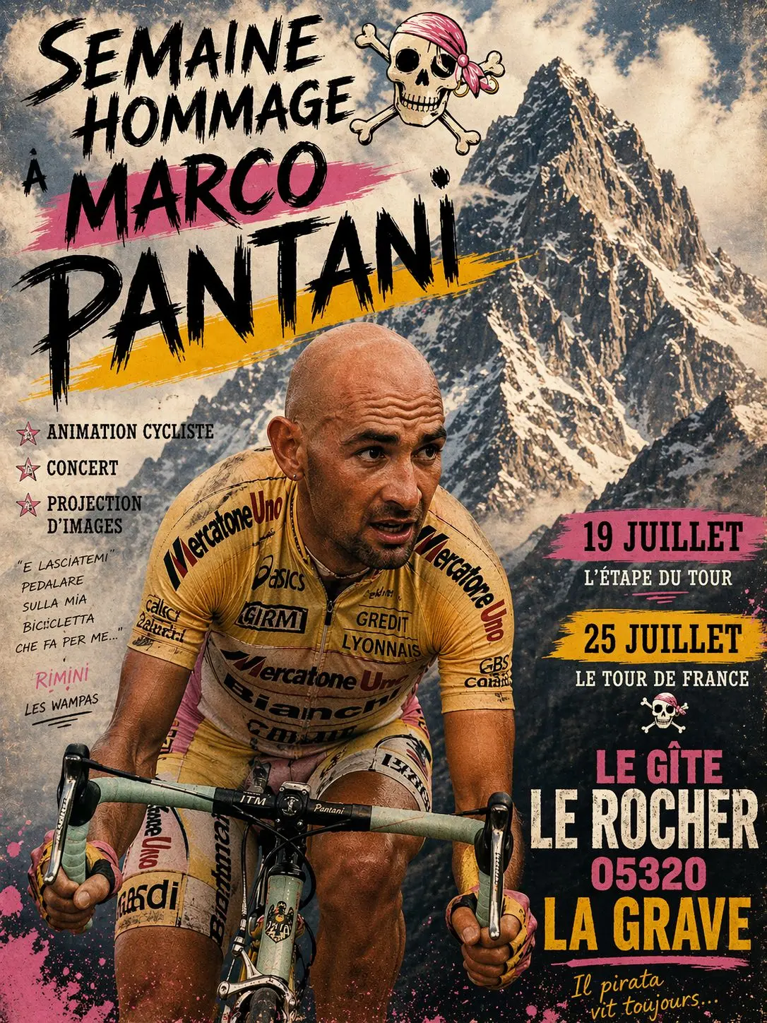 Semaine hommage à Marco Pantani au gîte Le Rocher