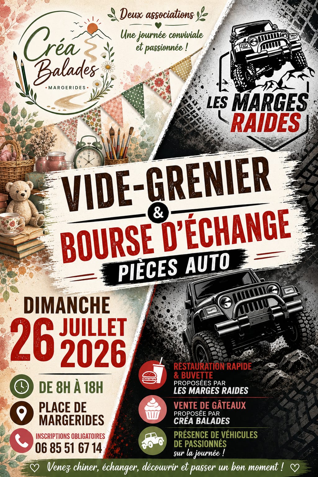 Vide-greniers et bourse d'échange pièces auto