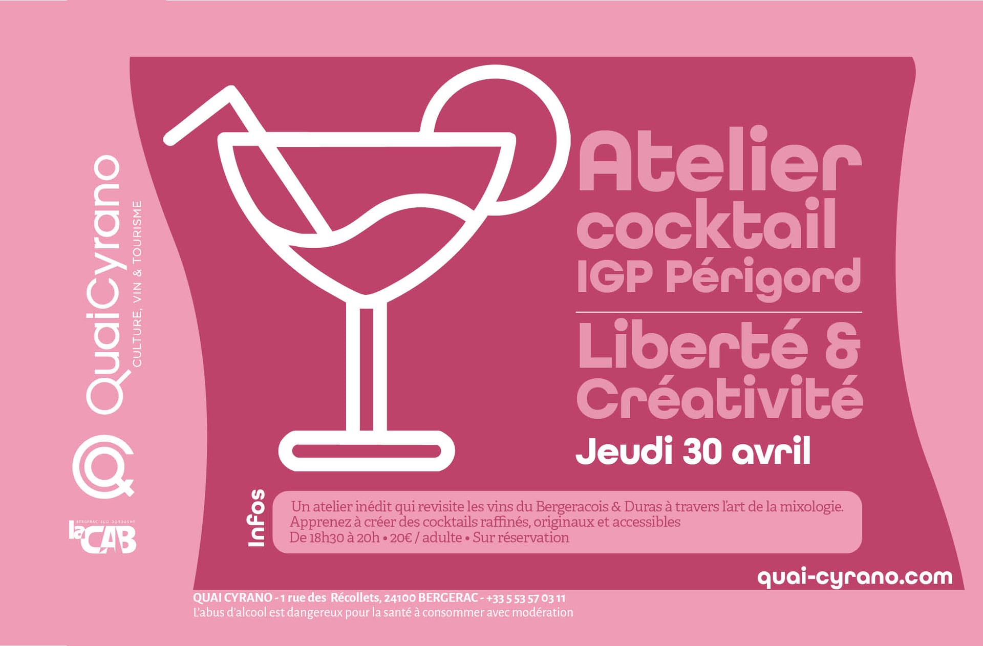 Atelier cocktail | IGP Périgord : Liberté & Créativité