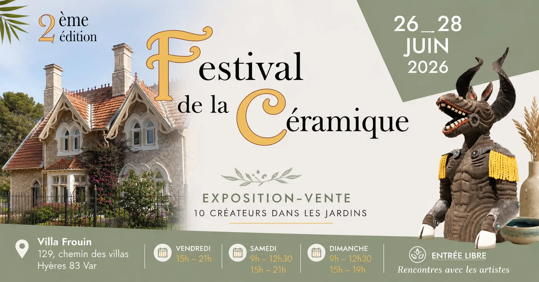 2ème festival de la céramique de la Villa Frouin
