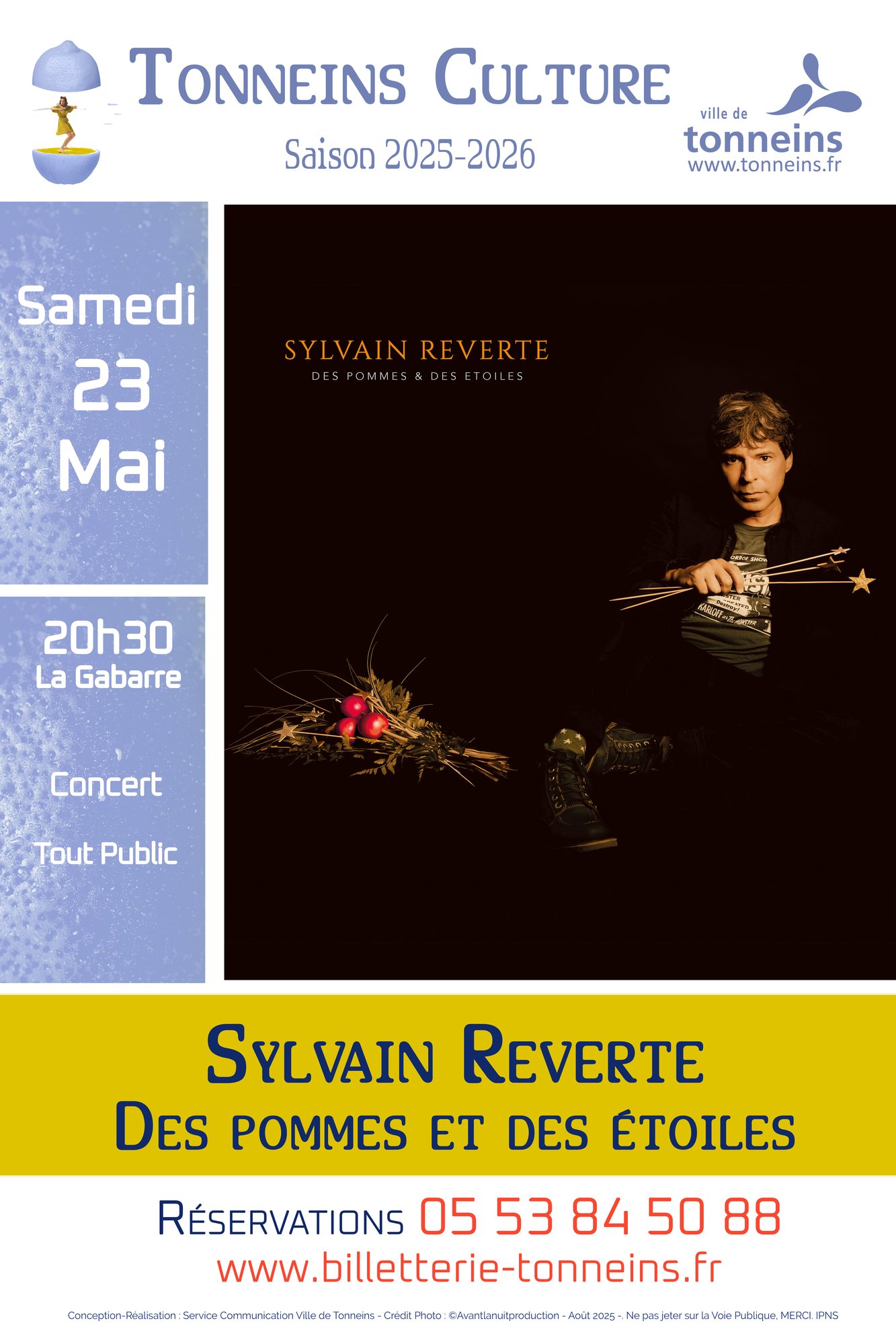 Concert - Sylvain Reverte "Des pommes et des étoiles"