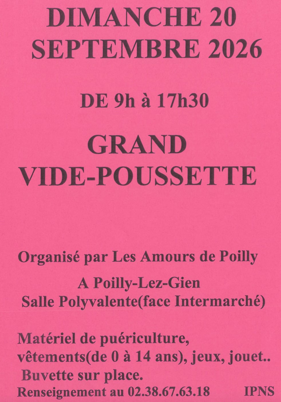Grand vide-poussette