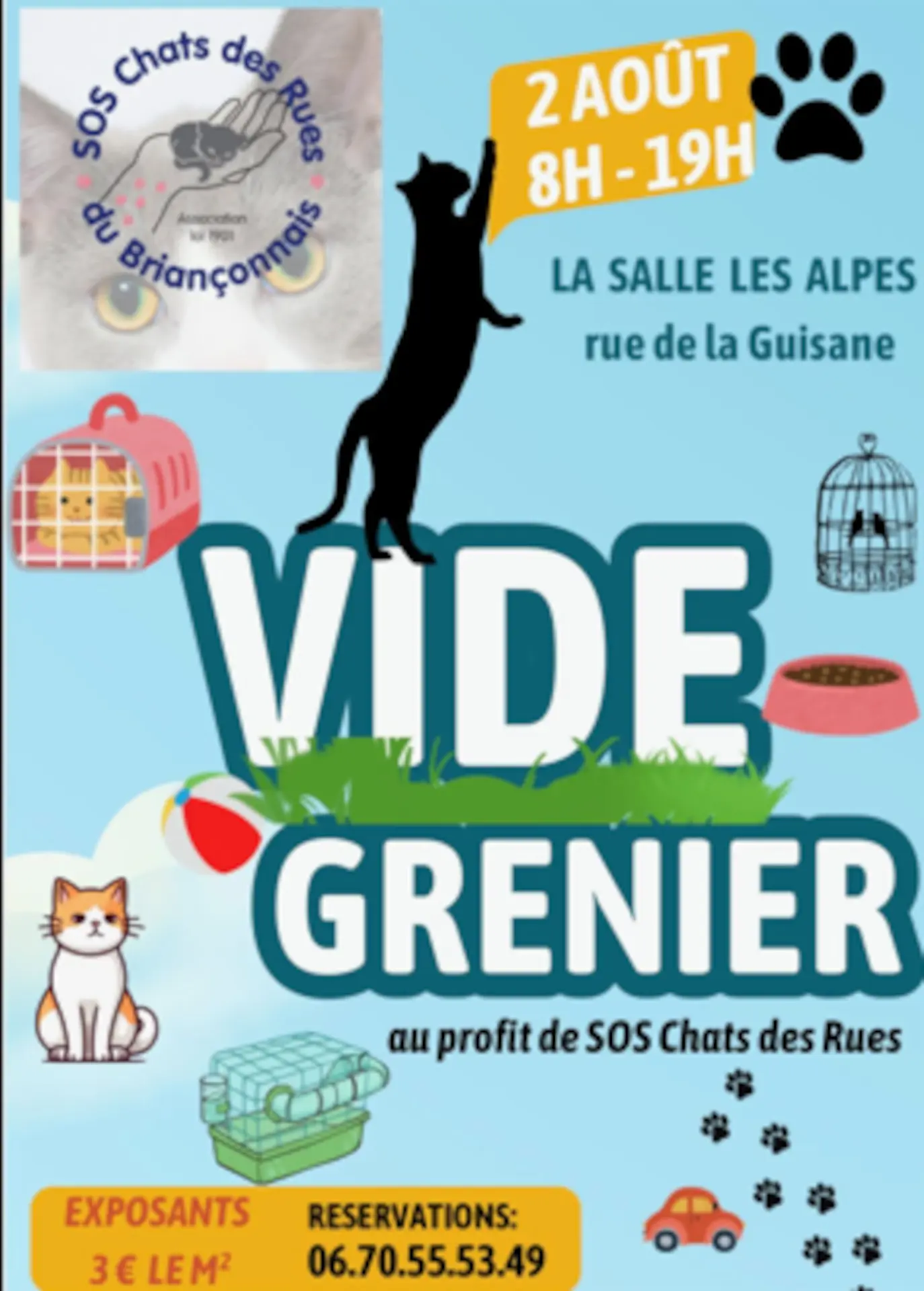 Vide grenier au porfit de SOS Chats des Rues