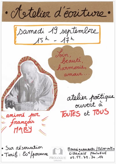 Atelier d'écriture poétique