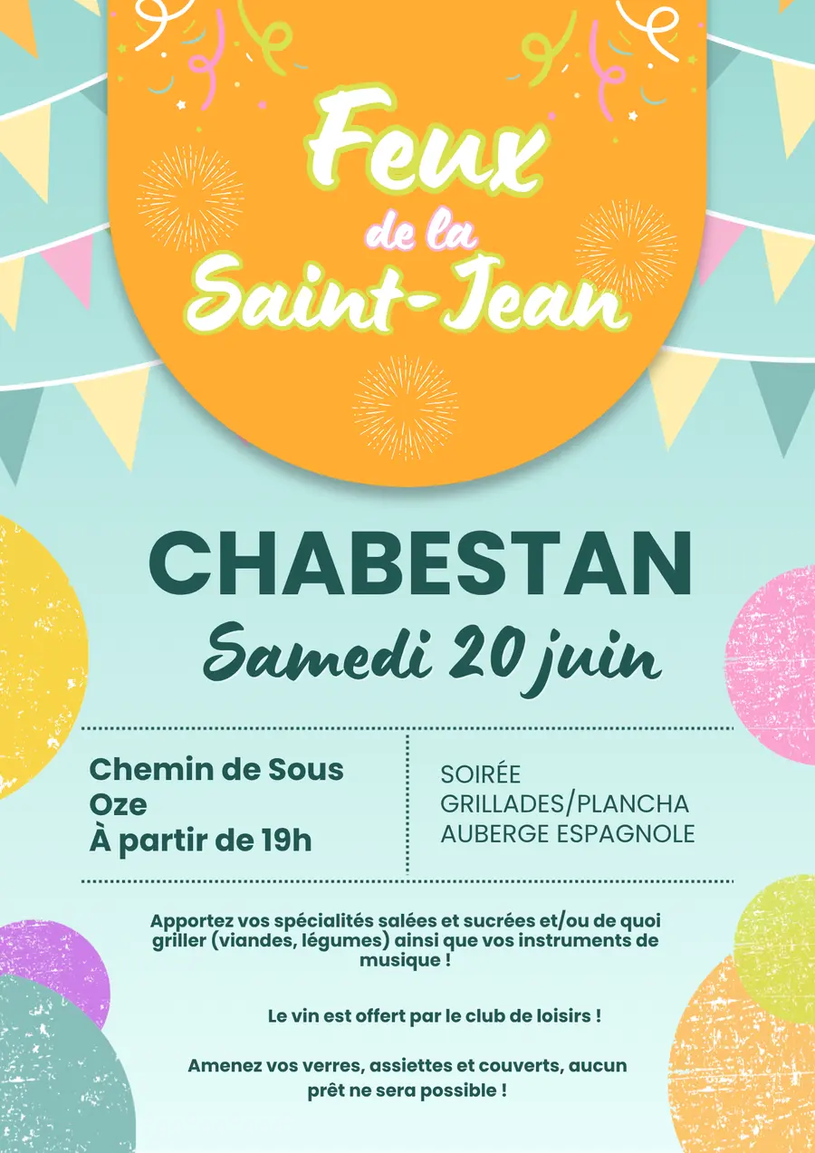 Feux de la Saint-Jean à Chabestan