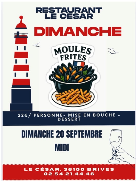 Repas Moules Frites
