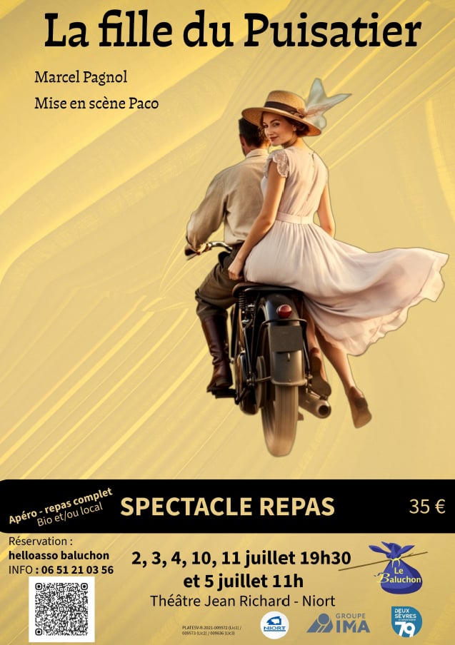 Spectacle repas "La fille du puisatier" de Marcel Pagnol à Niort