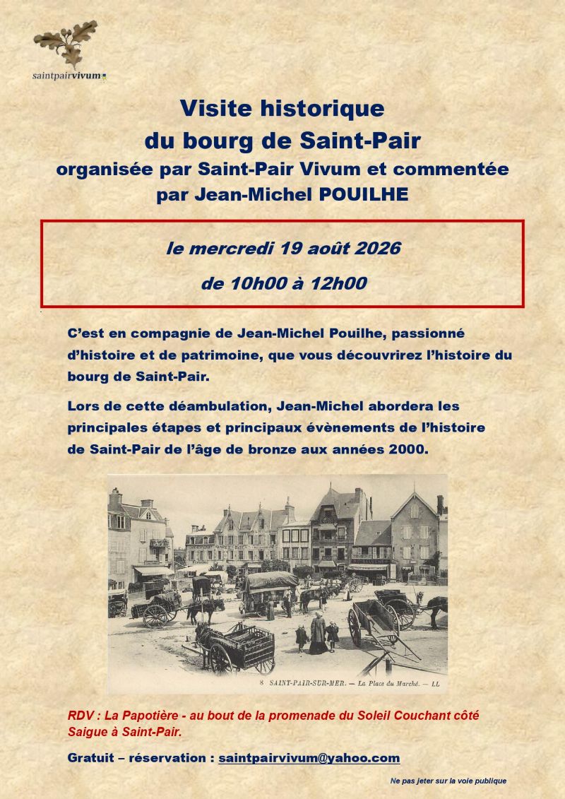 Visite historique du bourg de Saint-Pair-sur-Mer