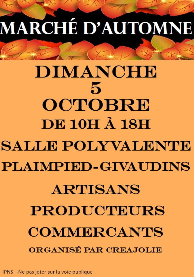 Marché d'Automne de Plaimpied-Givaudins