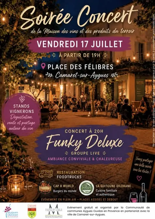 Soirée Concert de la Maison des vins et des produits du terroir