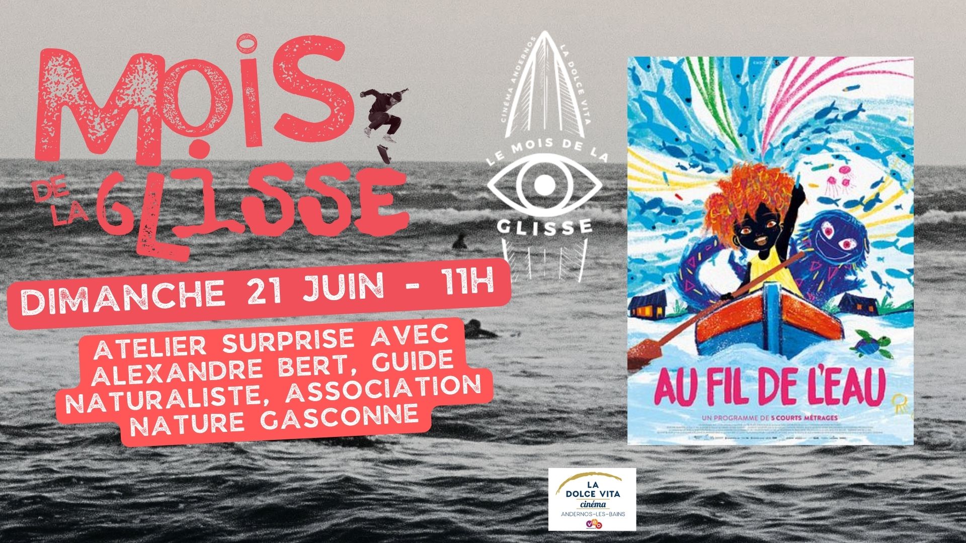 Mois de la Glisse :  Projection du programme de courts métrages d'animation "Au fil de l'eau"