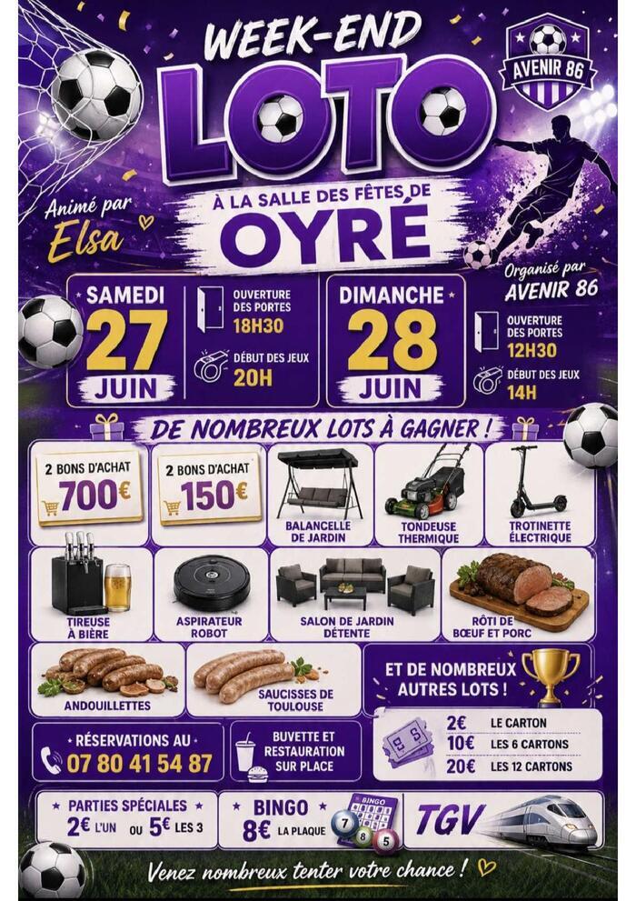 WEEK-END LOTO - LES 27 ET 28 JUIN 2026