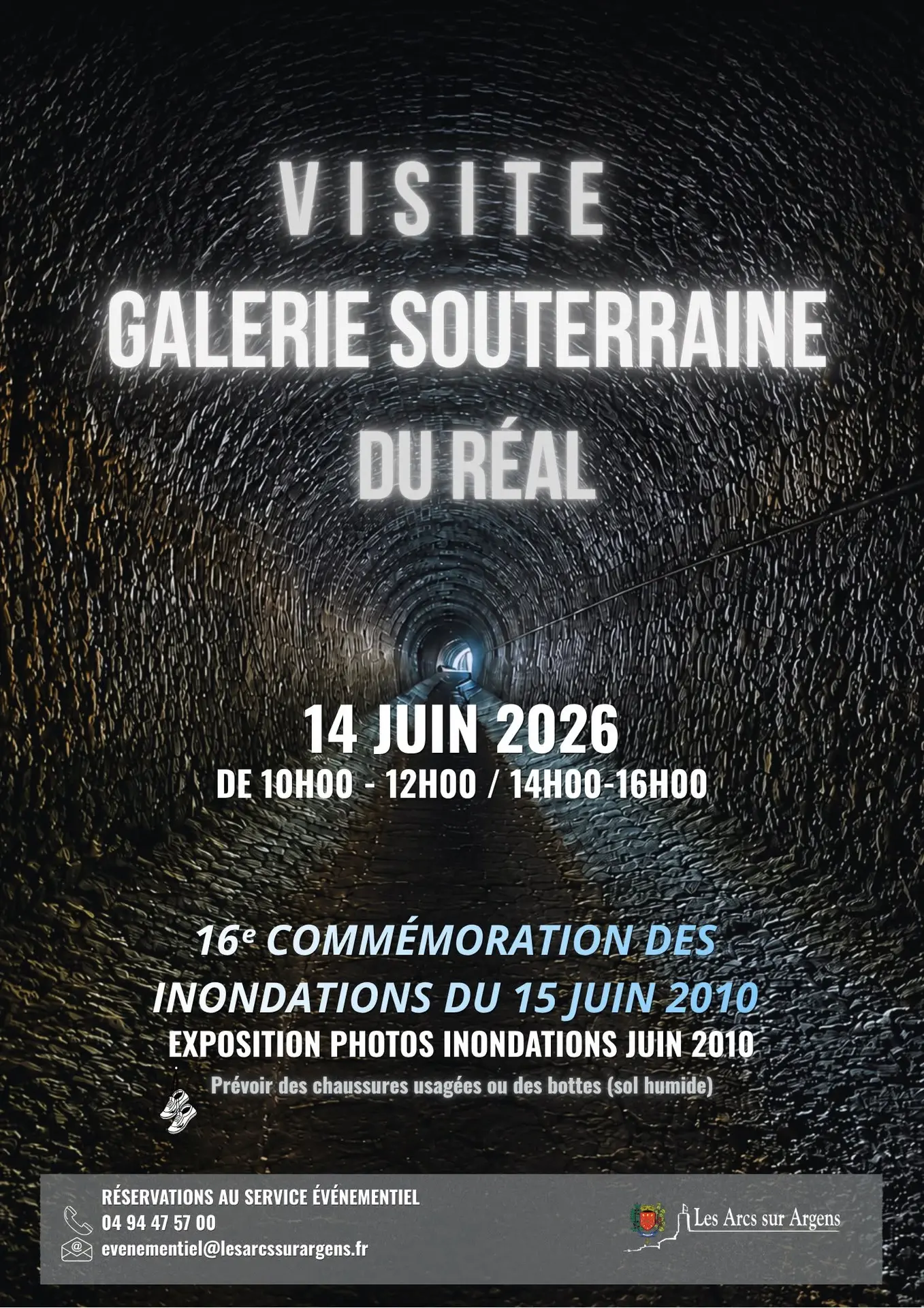 Visite galerie souterraine du Réal