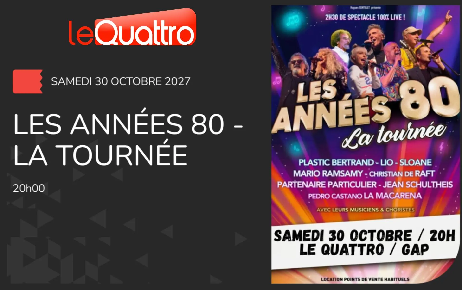 Les années 80 - La tournée