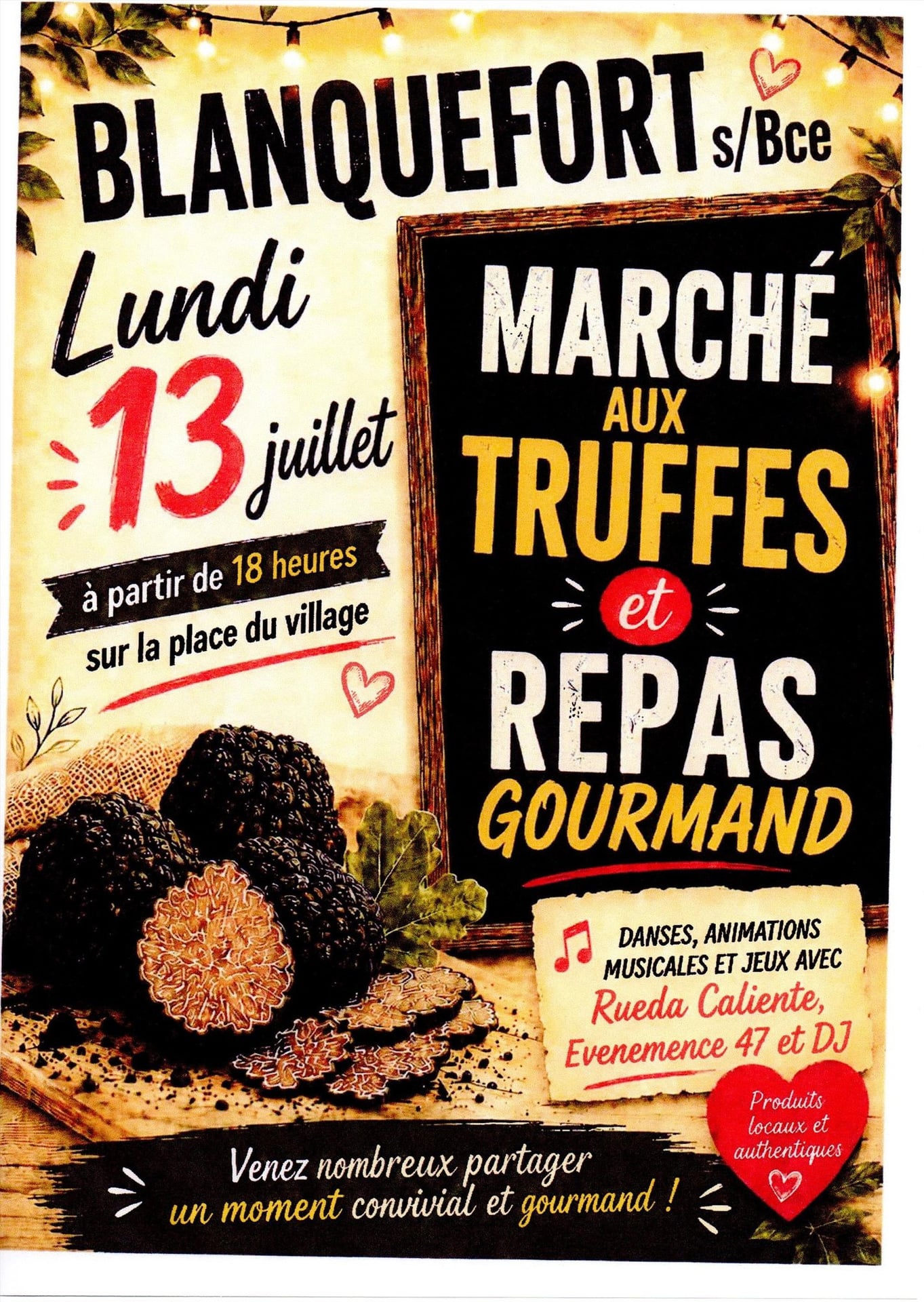 Marché aux truffes et gourmand de Blanquefort-sur-Briolance 2026